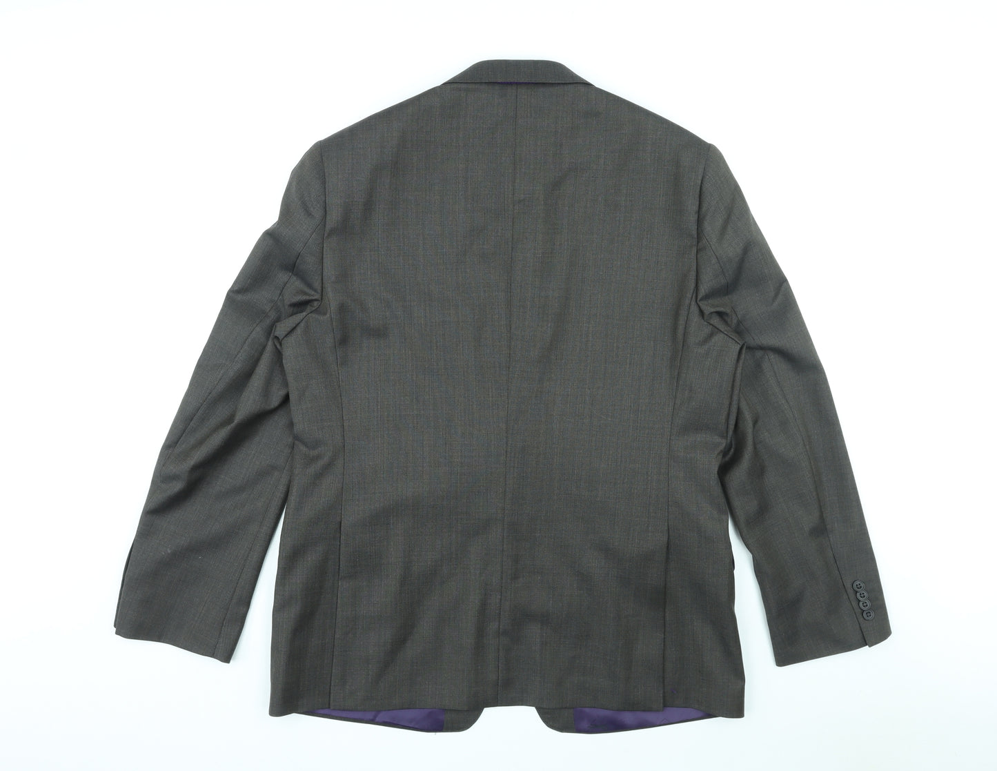 Paul Costelloe Mens Grey Wool Jacket Blazer Size 42 Regular