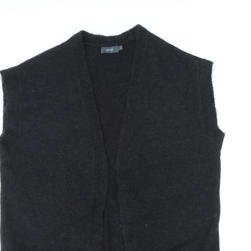 Coop Womens Black V-Neck Acrylic Cape Jumper Size S