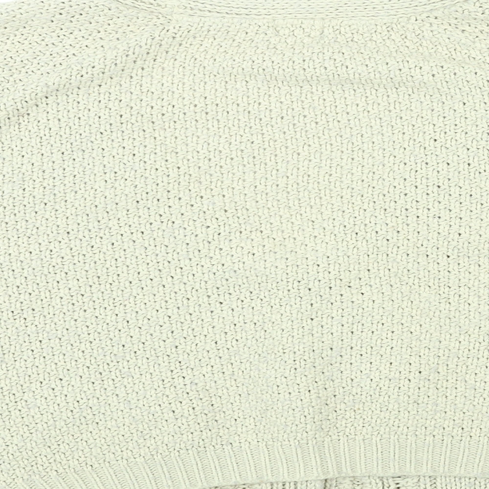 Neal Womens Beige V-Neck Polyester Cardigan Jumper Size S - Cropped
