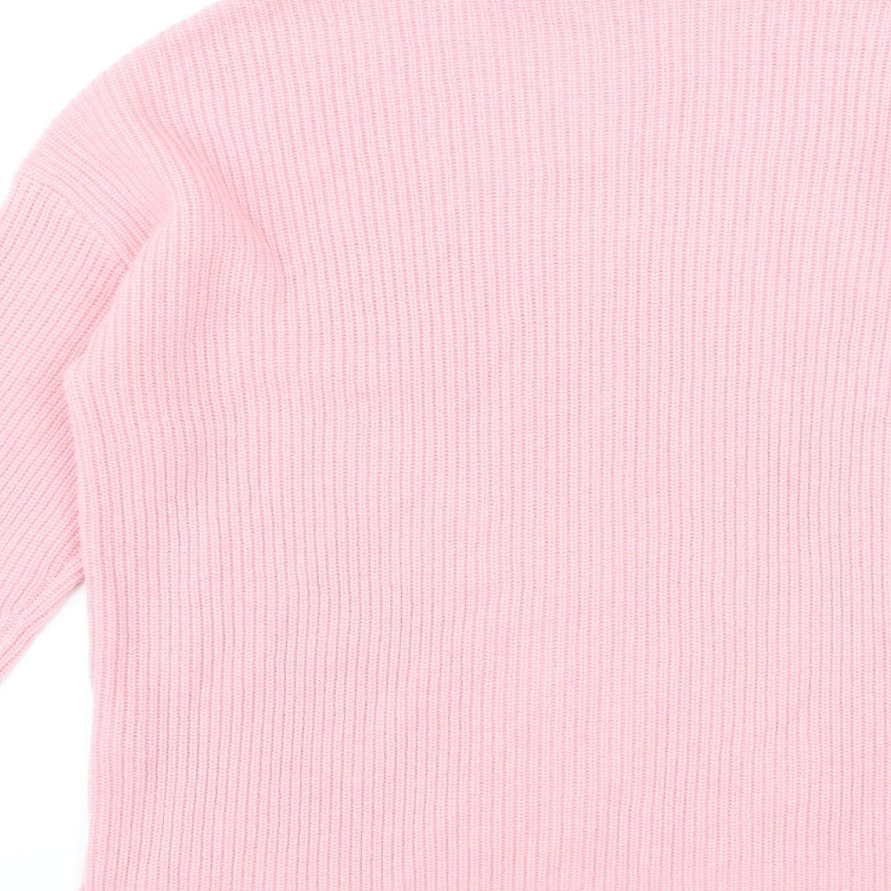 Autograph Womens Pink Roll Neck Wool Pullover Jumper Size XS