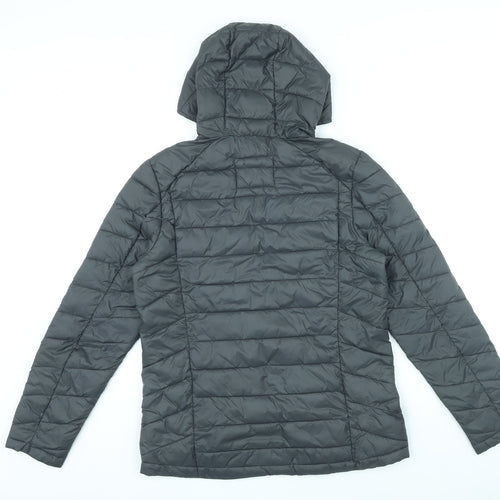 Fat Face Womens Grey Quilted Jacket Size 12 Zip