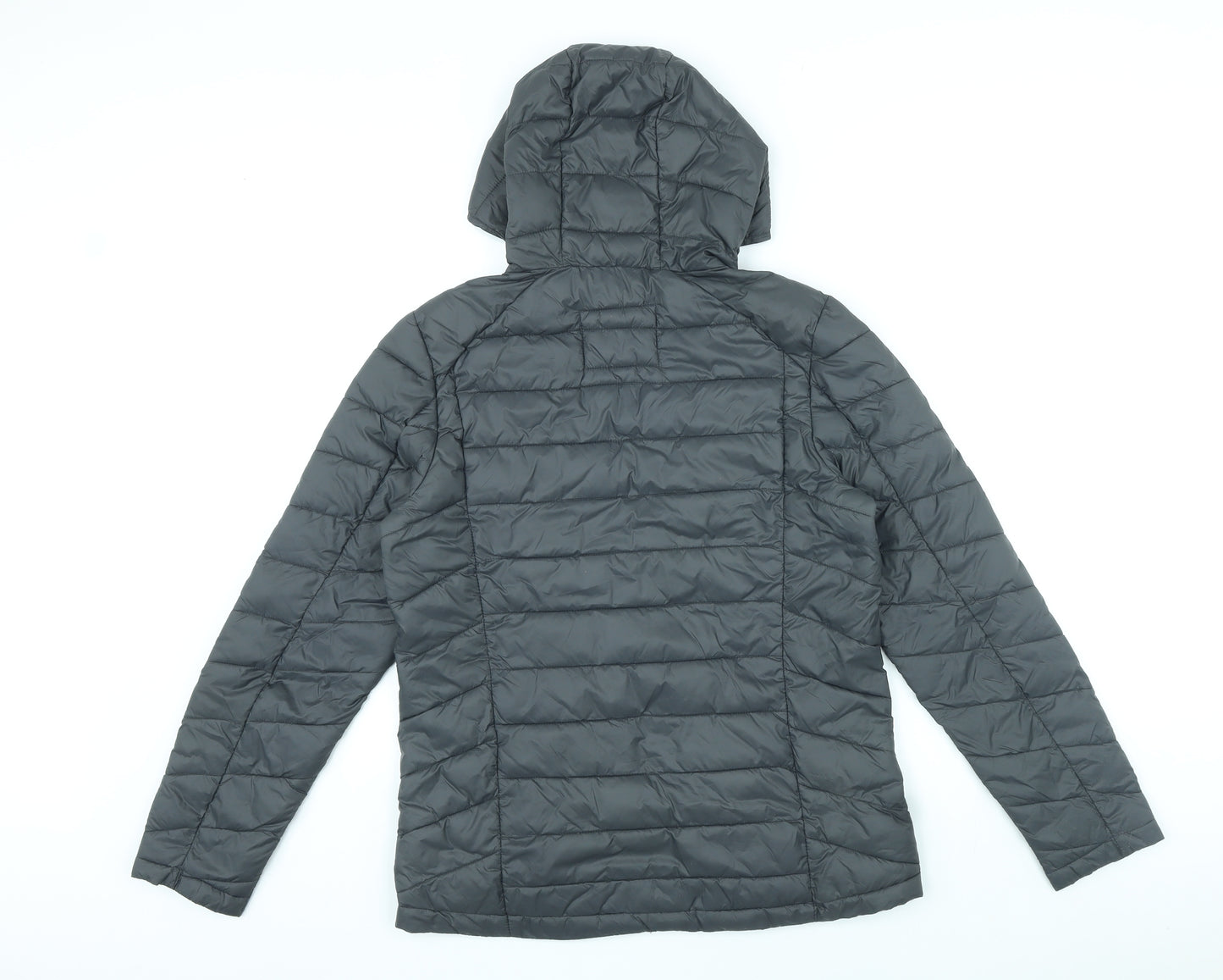 Fat Face Womens Grey Quilted Jacket Size 12 Zip