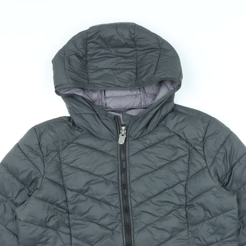 Fat Face Womens Grey Quilted Jacket Size 12 Zip