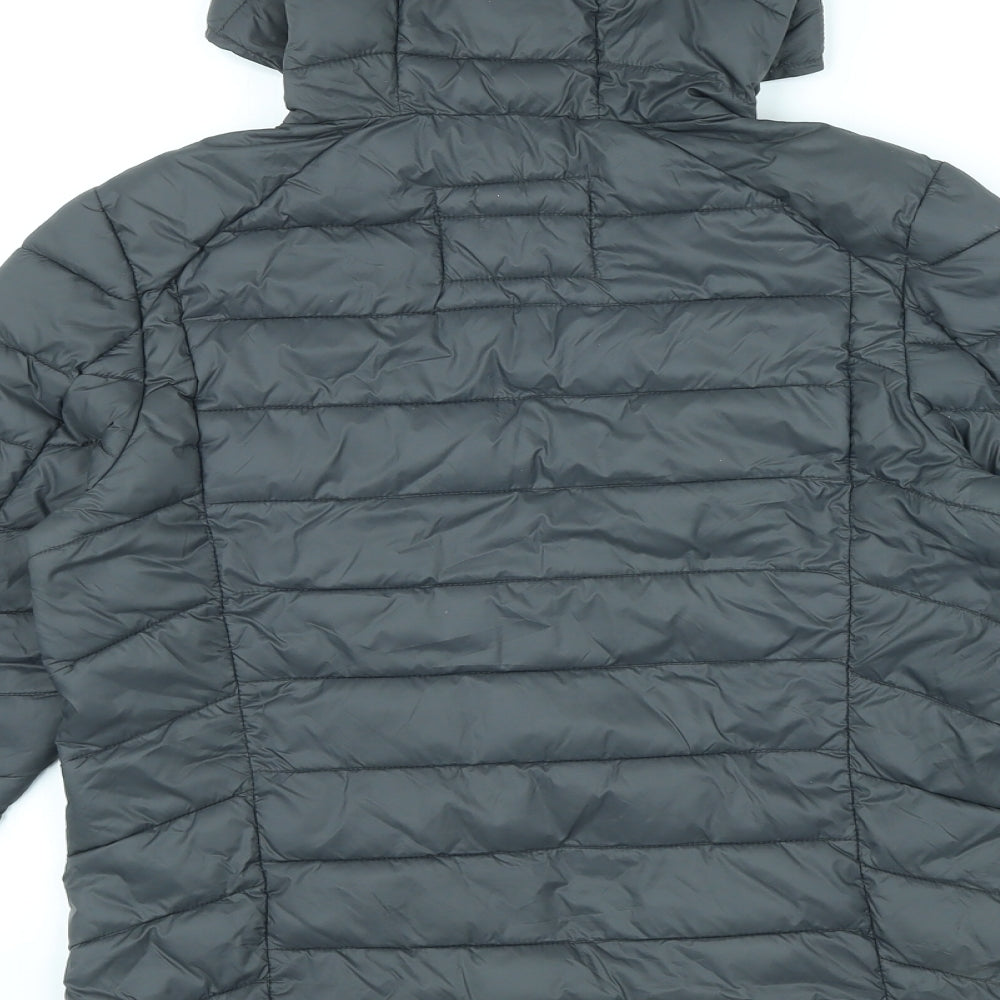 Fat Face Womens Grey Quilted Jacket Size 12 Zip