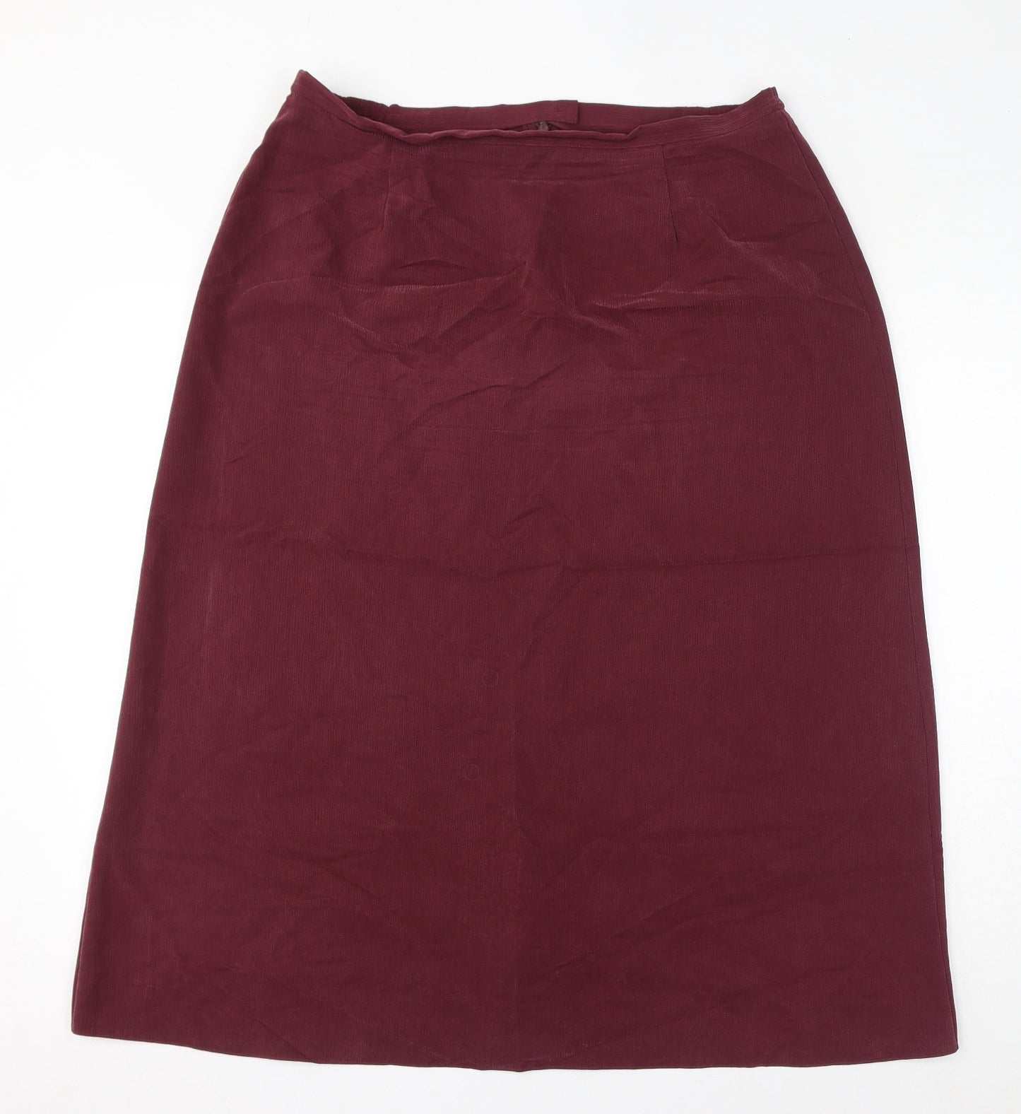 Hollywood Womens Red Polyester Straight & Pencil Skirt Size 18 Zip