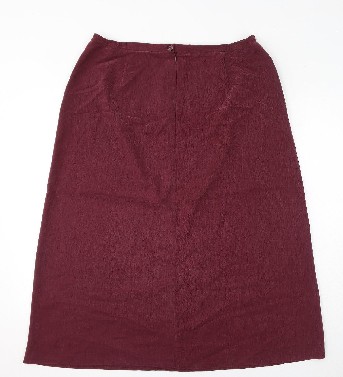 Hollywood Womens Red Polyester Straight & Pencil Skirt Size 18 Zip