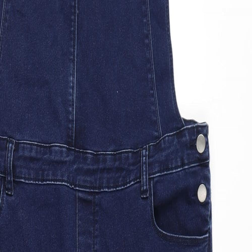 Denim & Co. Womens Blue Cotton Dungaree One-Piece Size 20 L28 in Buckle