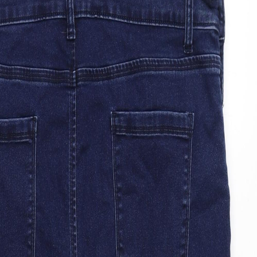 Denim & Co. Womens Blue Cotton Dungaree One-Piece Size 20 L28 in Buckle