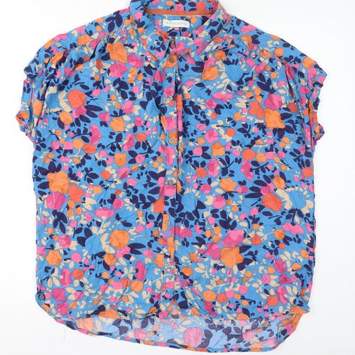 Brakeburn Womens Multicoloured Floral Viscose Basic Button-Up Size 14 Collared