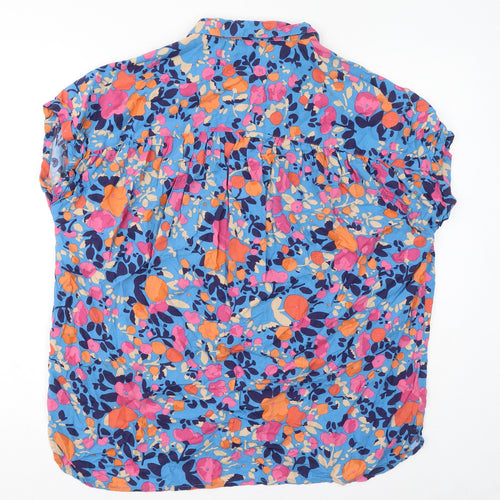 Brakeburn Womens Multicoloured Floral Viscose Basic Button-Up Size 14 Collared