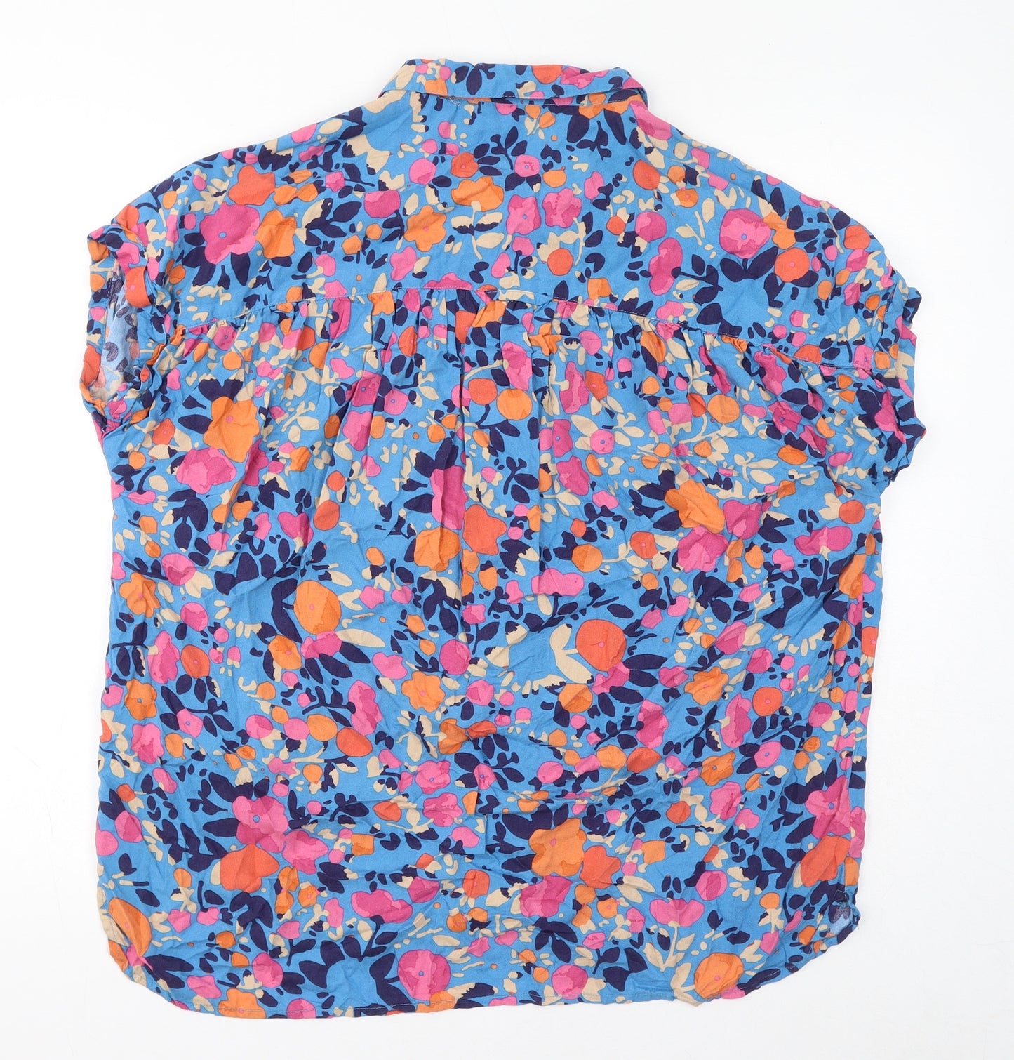 Brakeburn Womens Multicoloured Floral Viscose Basic Button-Up Size 14 Collared