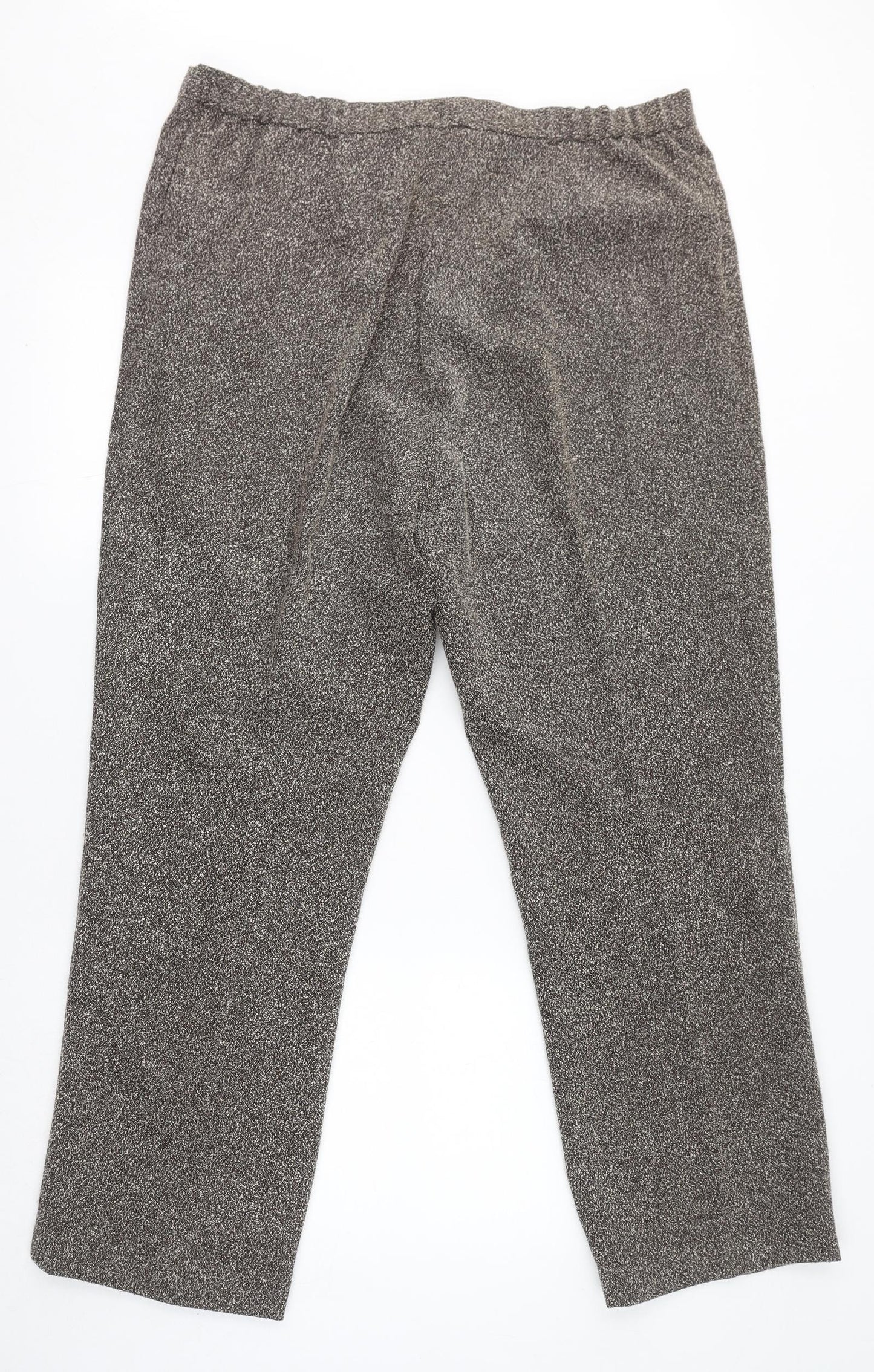 Agenda Womens Brown Polyester Trousers Size 20 L30 in Regular Zip