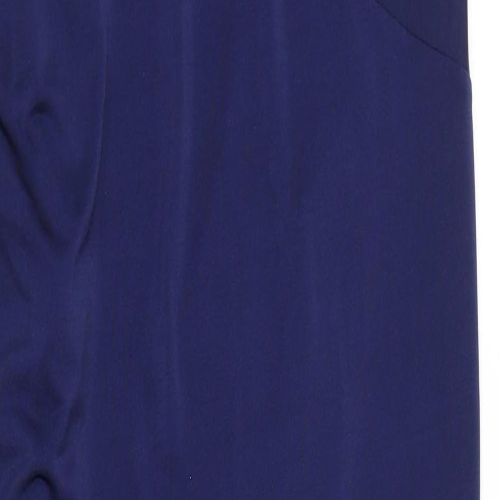 Debut Womens Blue Polyester Maxi Size 16 V-Neck Pullover