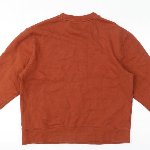 Topman Mens Brown Cotton Pullover Sweatshirt Size S