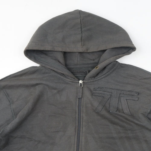 Lewis & Finch Mens Grey Cotton Full Zip Hoodie Size S - Size S/M