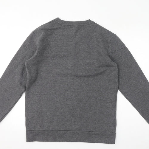 Closure Mens Grey Polyester Pullover Sweatshirt Size L