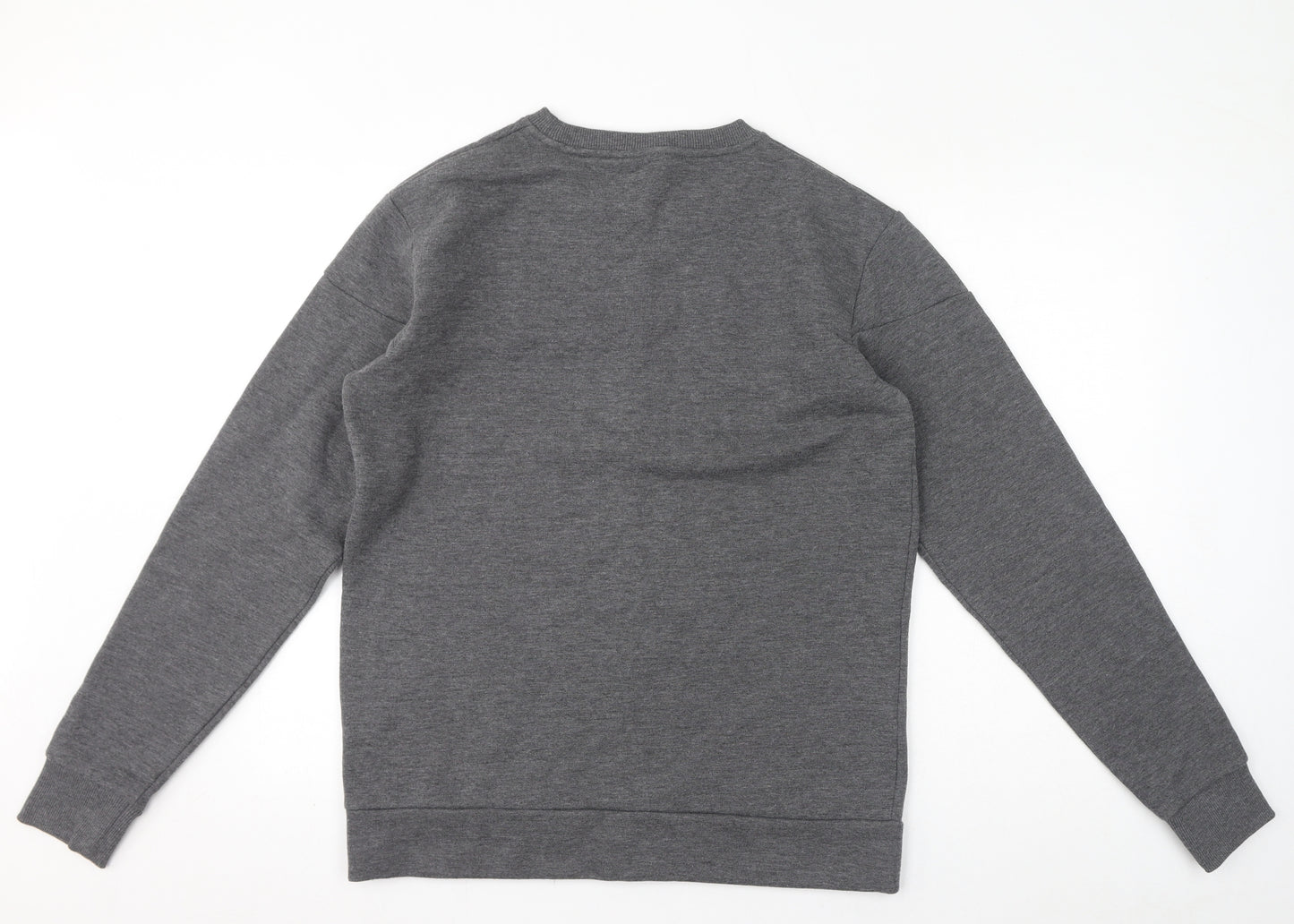 Closure Mens Grey Polyester Pullover Sweatshirt Size L
