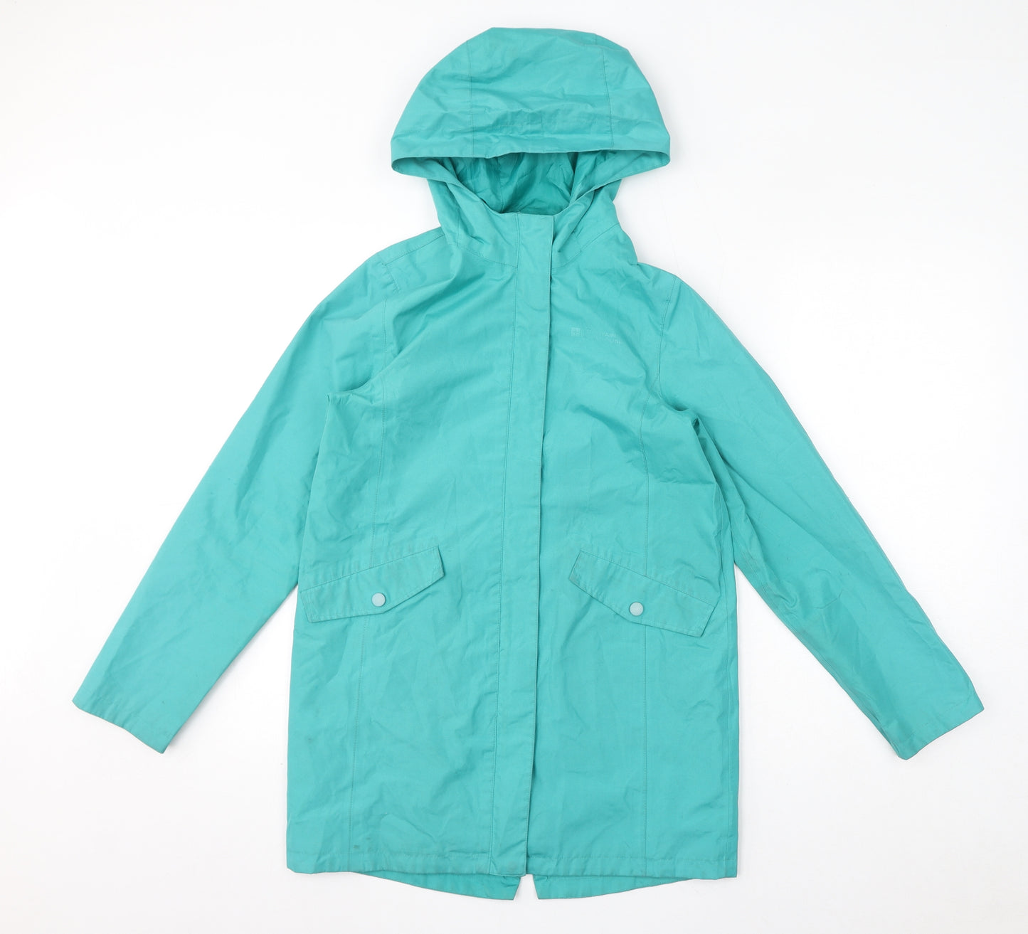 Mountain Warehouse Girls Green Rain Coat Coat Size 13 Years Zip