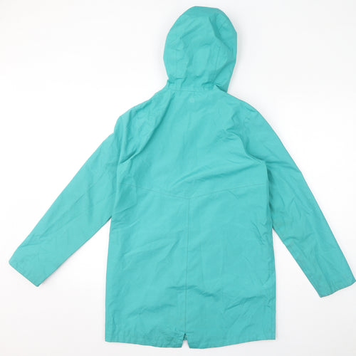Mountain Warehouse Girls Green Rain Coat Coat Size 13 Years Zip