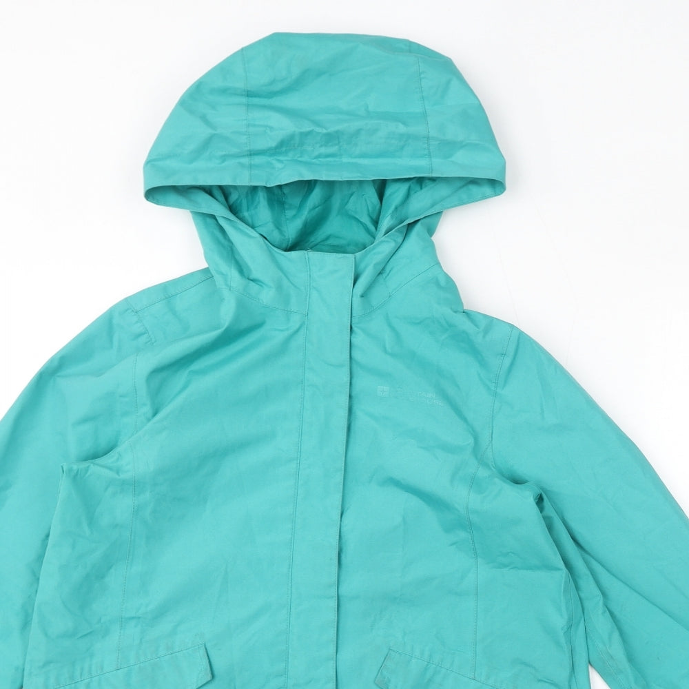 Mountain Warehouse Girls Green Rain Coat Coat Size 13 Years Zip