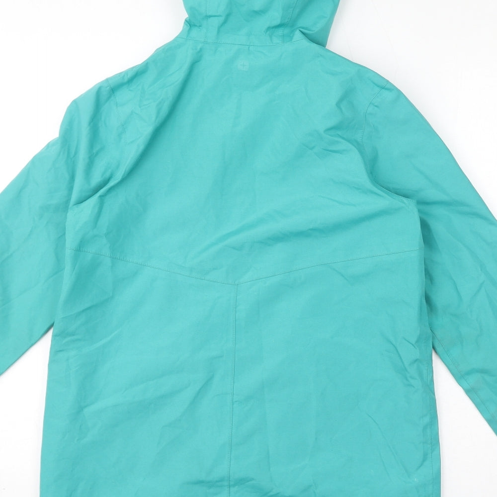 Mountain Warehouse Girls Green Rain Coat Coat Size 13 Years Zip