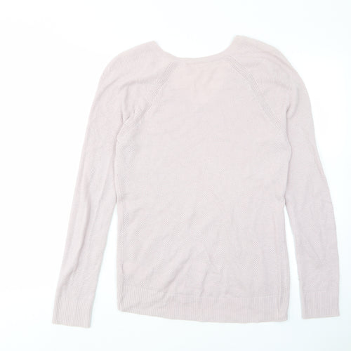 Gap Womens Pink Crew Neck Cotton Pullover Jumper Size S