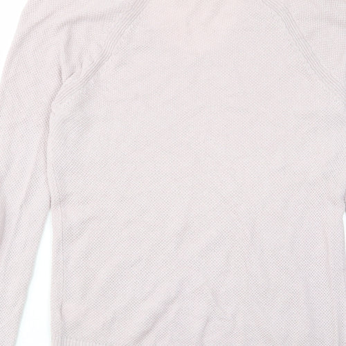 Gap Womens Pink Crew Neck Cotton Pullover Jumper Size S