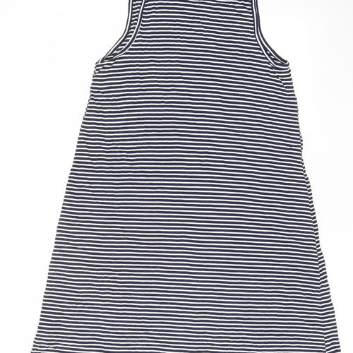 Gap Womens Blue Striped Viscose A-Line Size S Crew Neck Pullover - Stretch