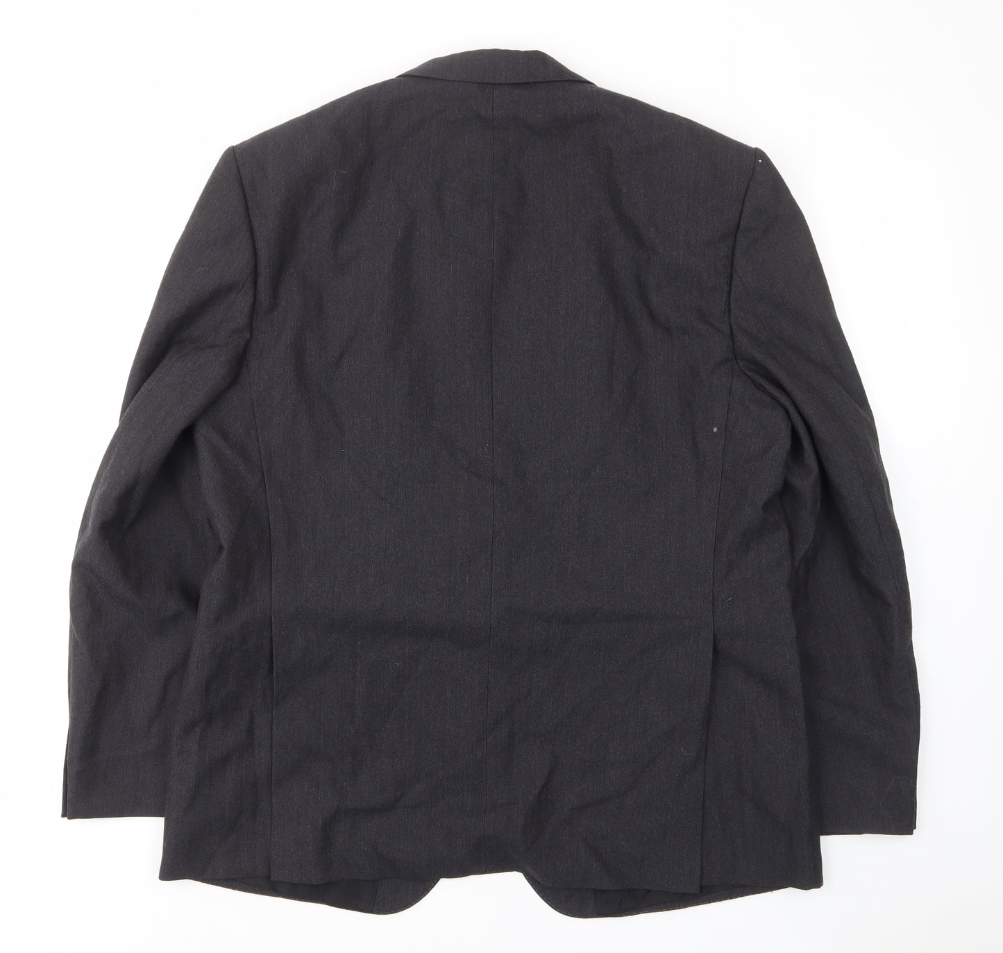 Cooper Mckenzie Mens Grey Striped Wool Jacket Suit Jacket Size 44 Regular - Inside pockets