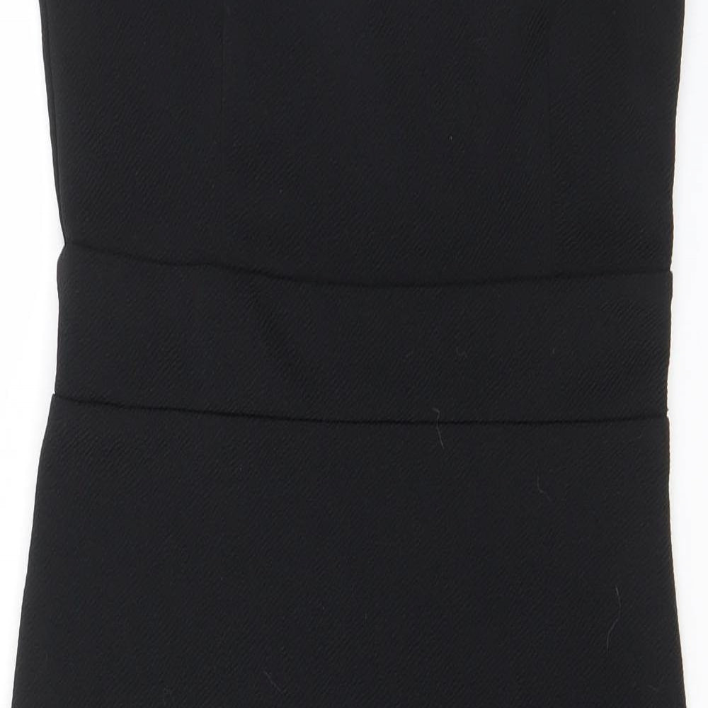 New Look Womens Black Polyester Bodycon Size 12 V-Neck Pullover - Lace
