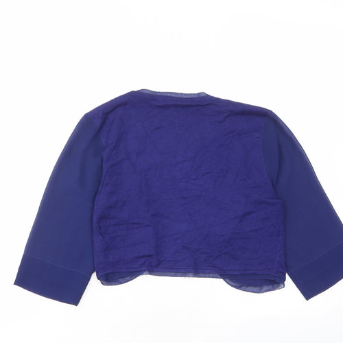 Coast Womens Blue V-Neck Viscose Cardigan Jumper Size XS - Open