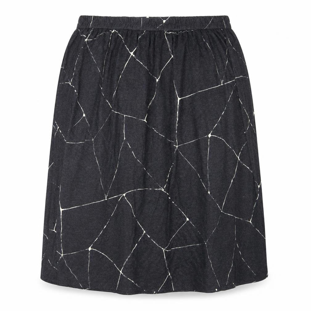 Eric Hill Womens Grey Geometric Polyester A-Line Skirt Size 22 - Elastic waist