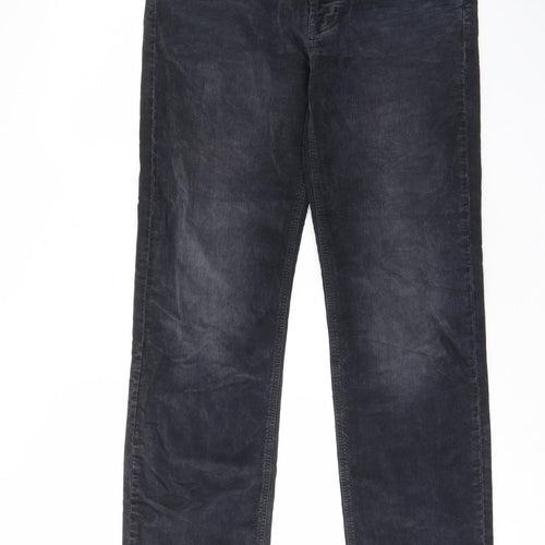 7 For All Mankind Mens Blue Cotton Trousers Size 31 in L33 in Regular Zip - Pockets, Belt Loops