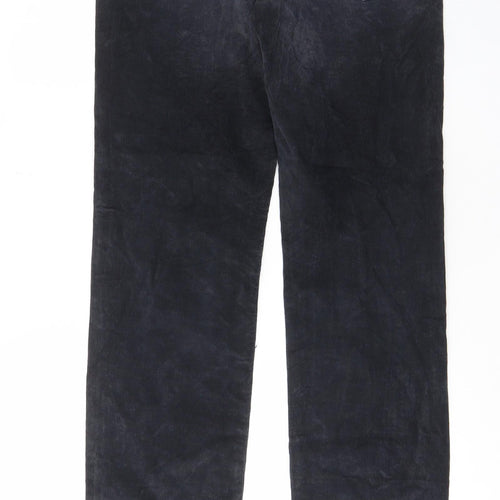 7 For All Mankind Mens Blue Cotton Trousers Size 31 in L33 in Regular Zip - Pockets, Belt Loops