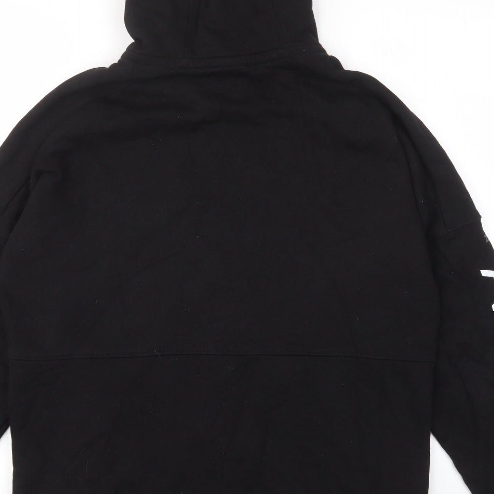 Nike Mens Black Cotton Full Zip Hoodie Size L - Pockets, Logo