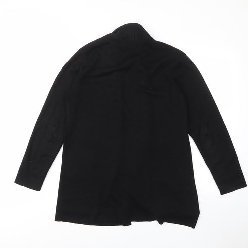 Debenhams Womens Black V-Neck Acrylic Cardigan Jumper Size 12 - Open, Pockets