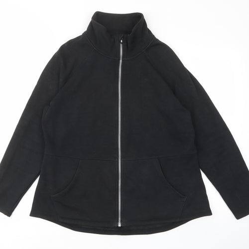 Skechers Womens Black Polyester Pullover Sweatshirt Size L Zip - Pockets