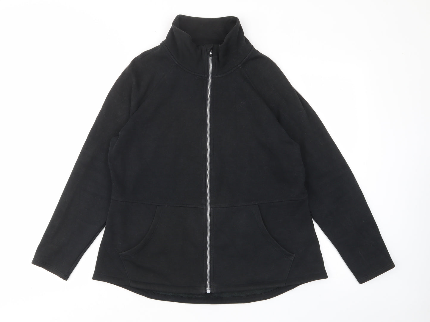 Skechers Womens Black Polyester Pullover Sweatshirt Size L Zip - Pockets