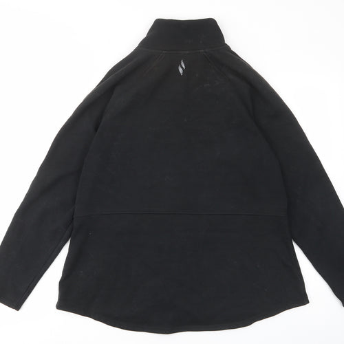 Skechers Womens Black Polyester Pullover Sweatshirt Size L Zip - Pockets