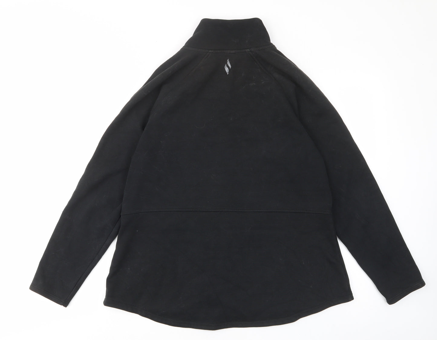 Skechers Womens Black Polyester Pullover Sweatshirt Size L Zip - Pockets