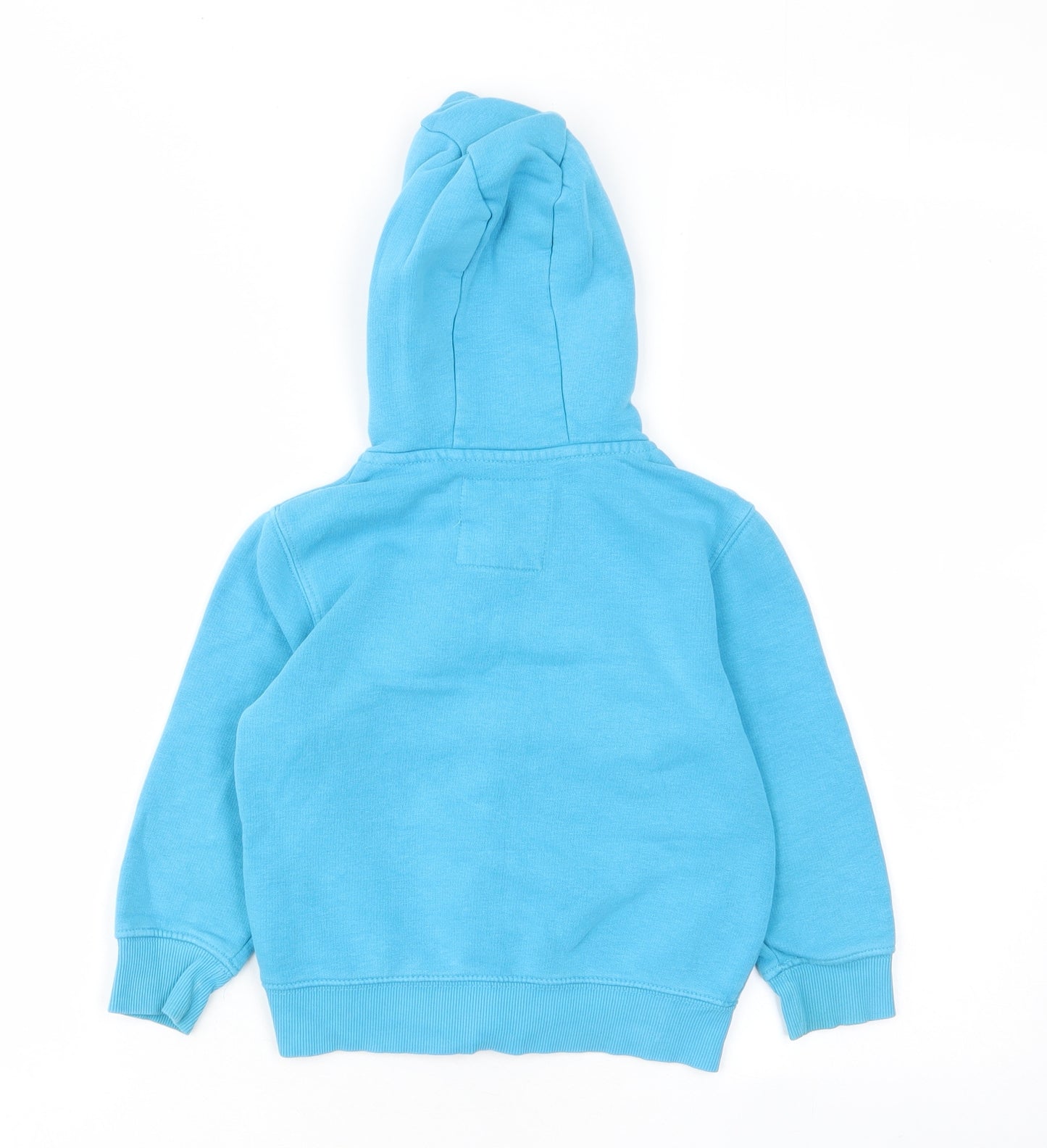 NEXT Boys Blue Cotton Full Zip Hoodie Size 2-3 Years Zip - Pockets