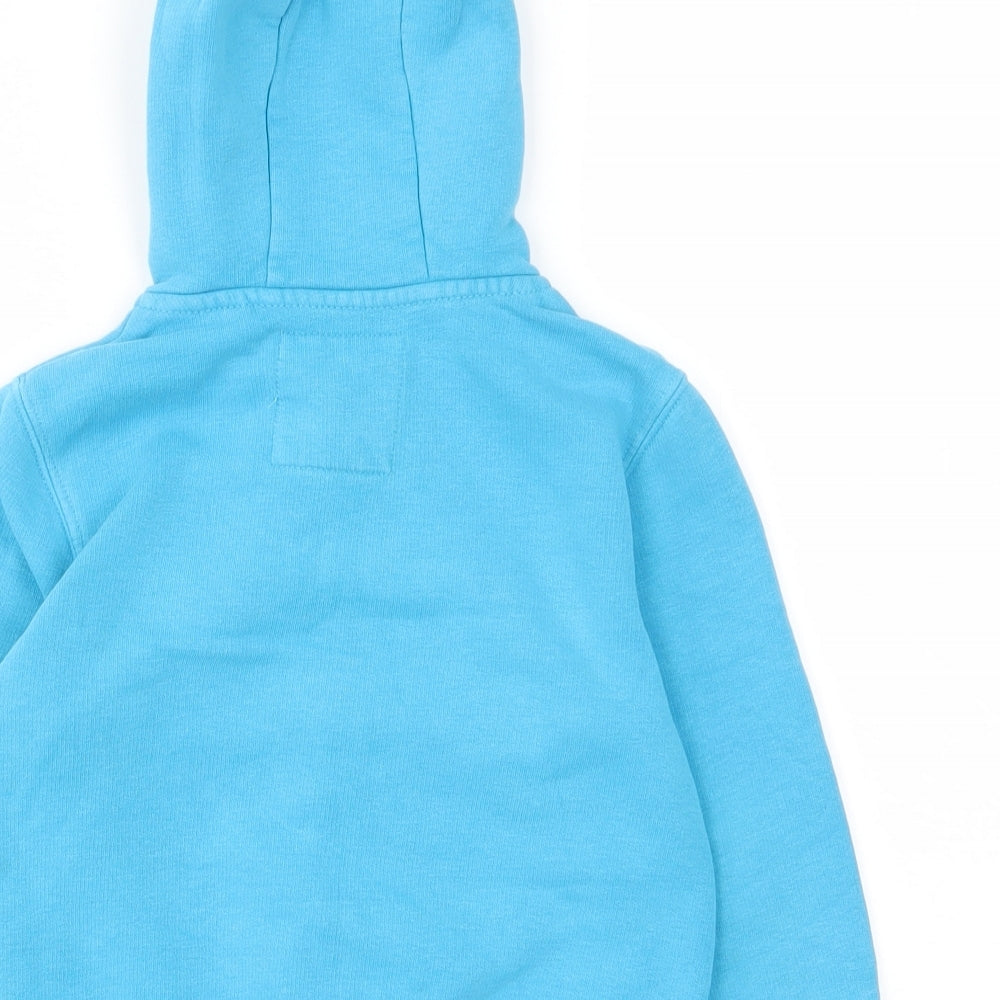 NEXT Boys Blue Cotton Full Zip Hoodie Size 2-3 Years Zip - Pockets