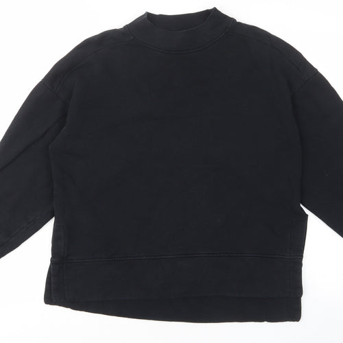 Kiin Womens Black Cotton Pullover Sweatshirt Size XS Pullover