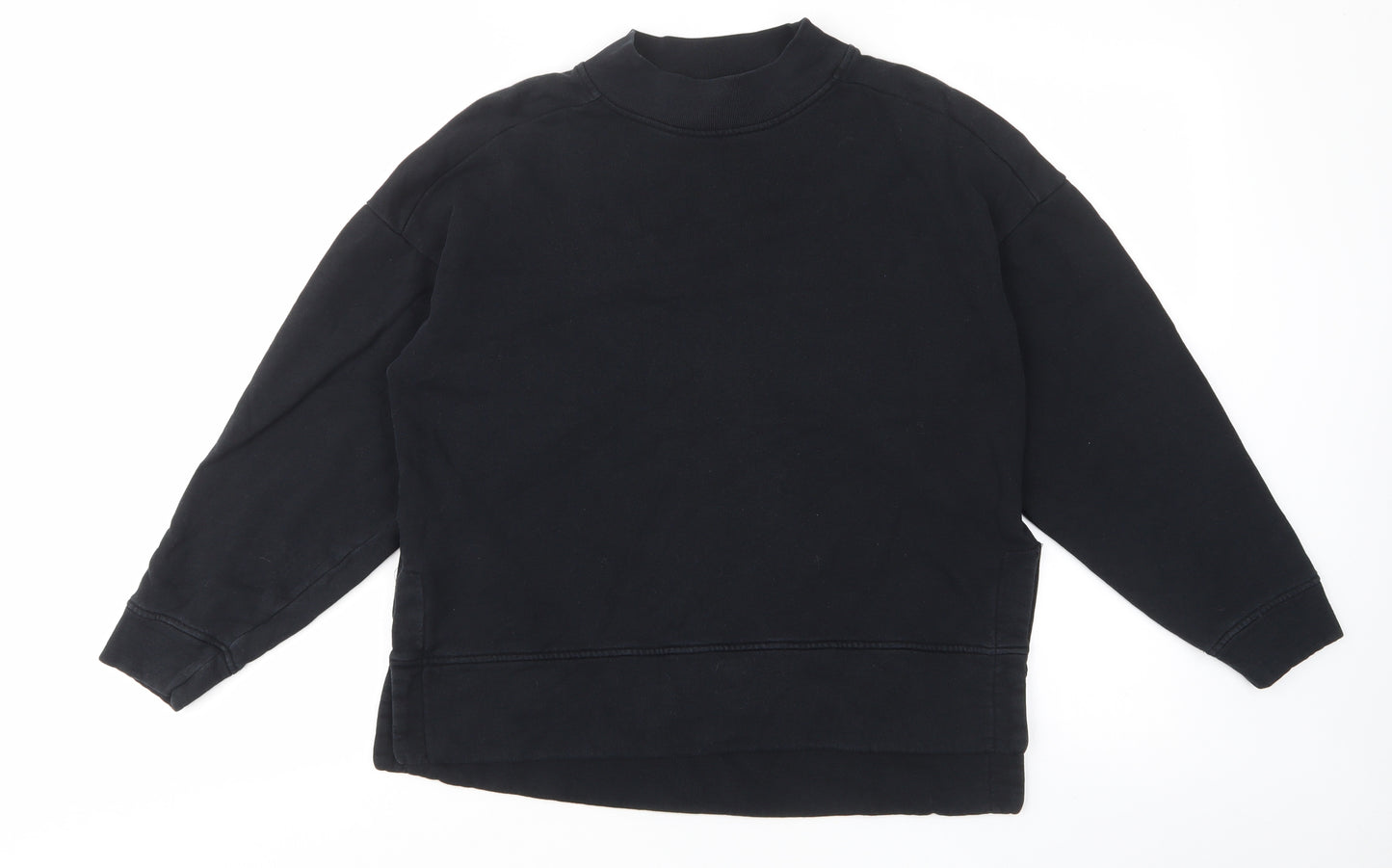 Kiin Womens Black Cotton Pullover Sweatshirt Size XS Pullover