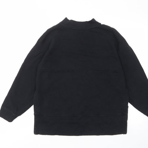 Kiin Womens Black Cotton Pullover Sweatshirt Size XS Pullover