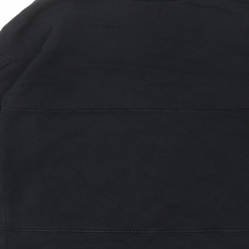 Kiin Womens Black Cotton Pullover Sweatshirt Size XS Pullover