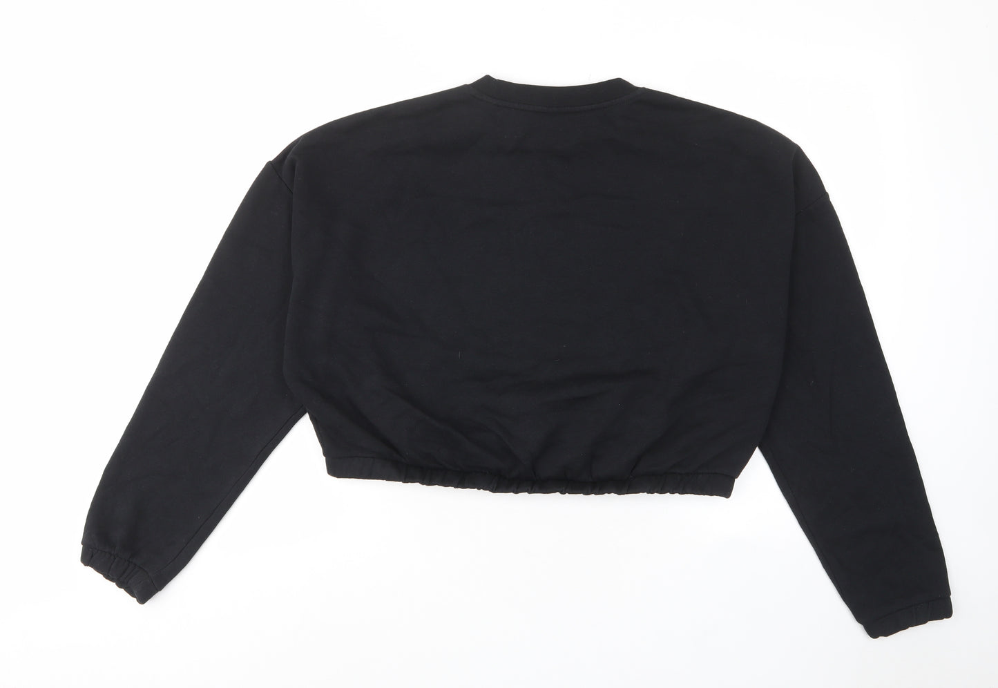 adidas Womens Black Cotton Pullover Sweatshirt Size 20 Pullover - Cropped