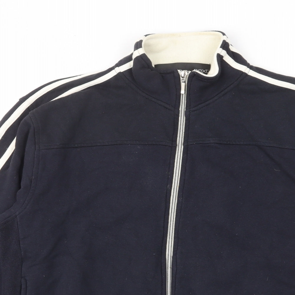 NEXT Mens Blue Cotton Full Zip Sweatshirt Size M - Pockets