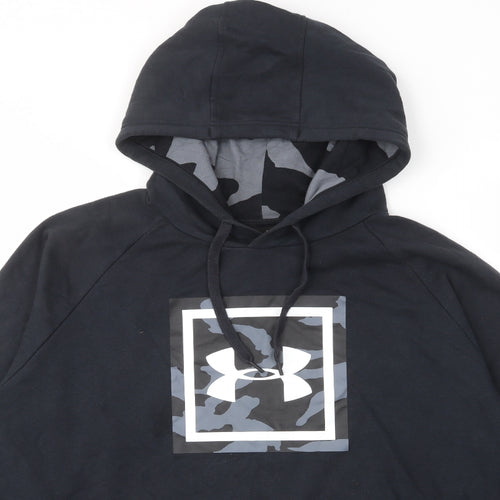 Under armour Mens Blue Cotton Pullover Hoodie Size 3XL - Pockets