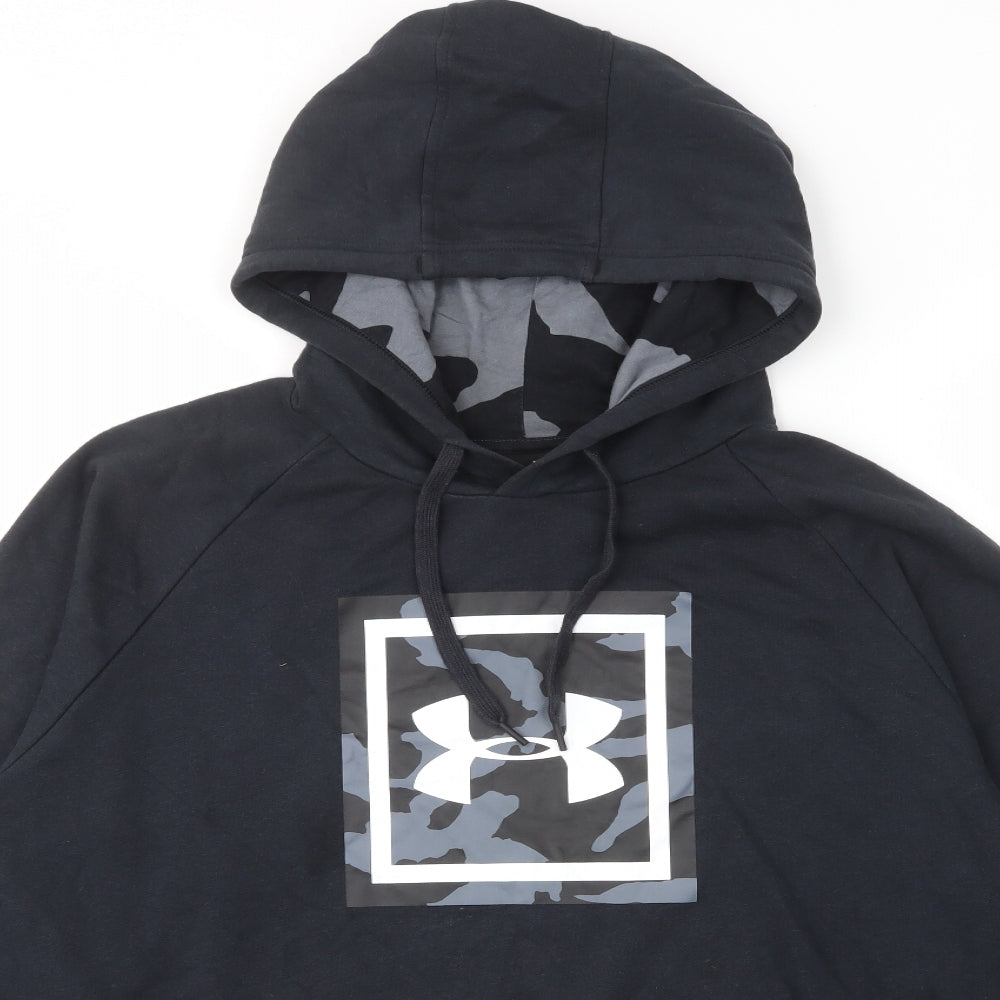 Under armour Mens Blue Cotton Pullover Hoodie Size 3XL - Pockets